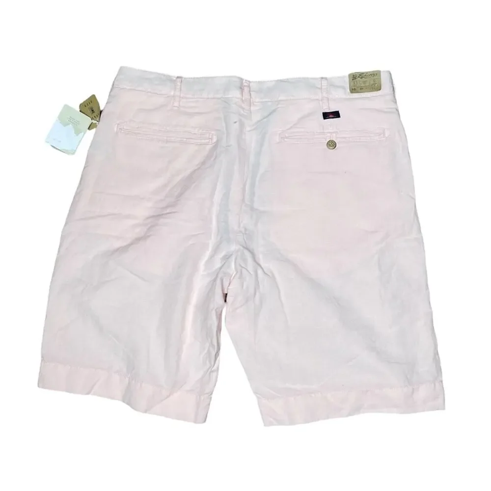 Faherty Malibu Linen & Cotton Chino Shorts 9” Inseam Summer Pink Men’s Sz 33